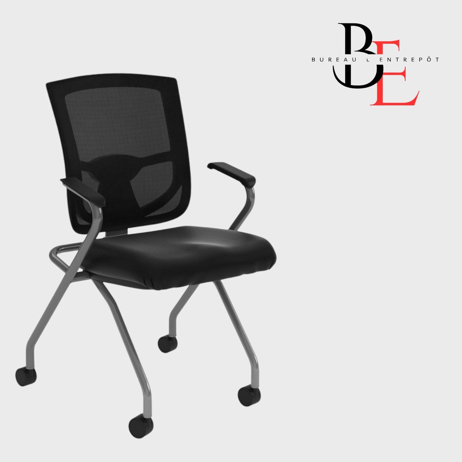 Chaise Emboîtable – Dossier Maille Respirante | Bureau L'Entrepôt 