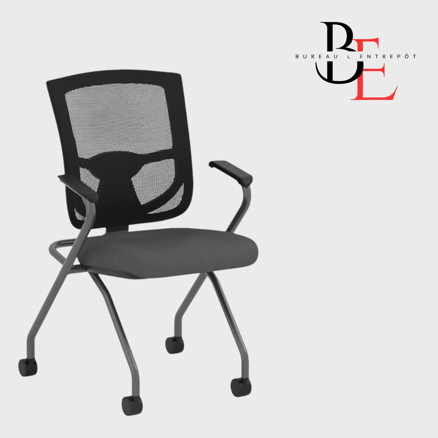 Chaise Emboîtable – Dossier Maille Respirante | Bureau L'Entrepôt 