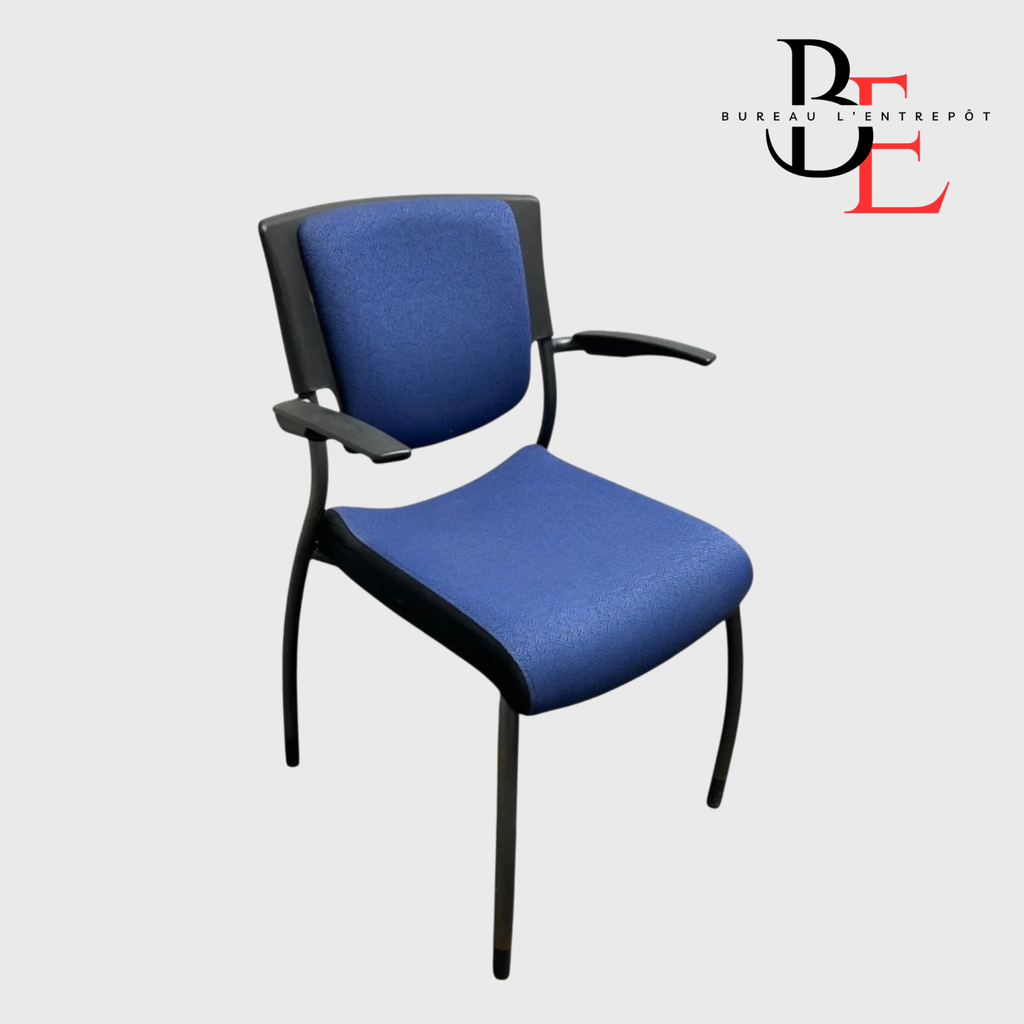Chaise Empilable Commerciale Global (Bleu) - Très Bon État - Pour Réunion/Formation | Bureau L'entrepôt