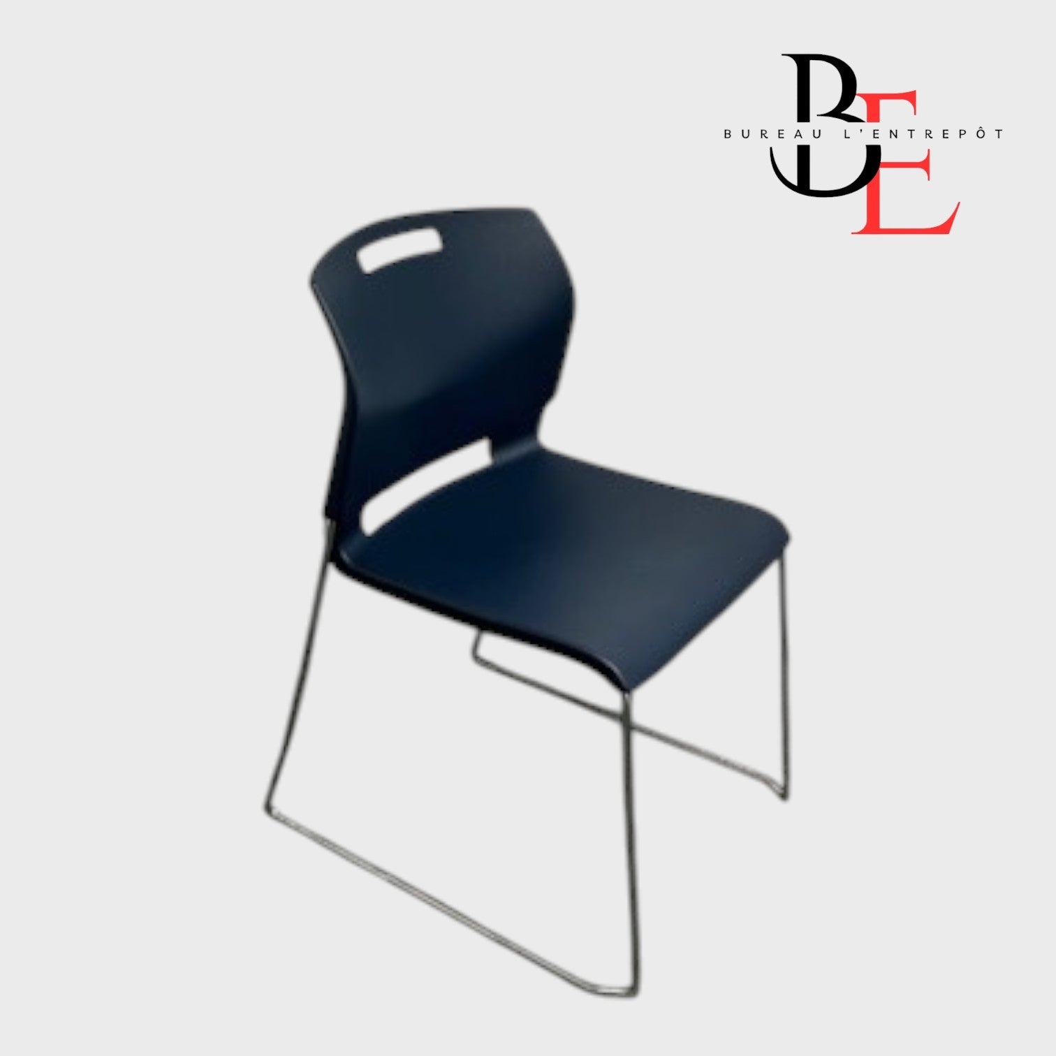 Chaise Empilable Monobloc Bleu Marine | Bureau L'Entrepôt