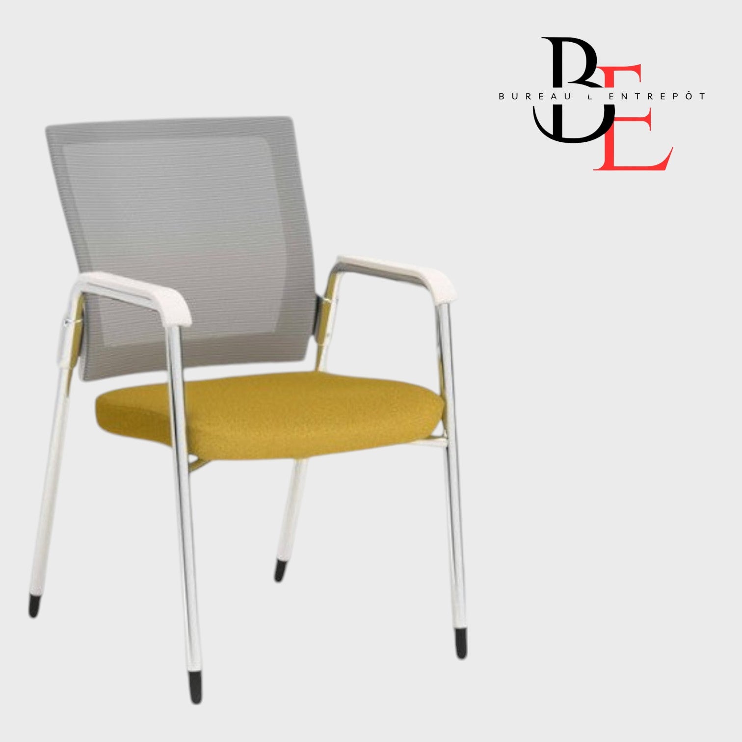 Chaise Visiteur – Dossier Maille Respirante, Cadre Chromé Épuré | Bureau L'Entrepôt
