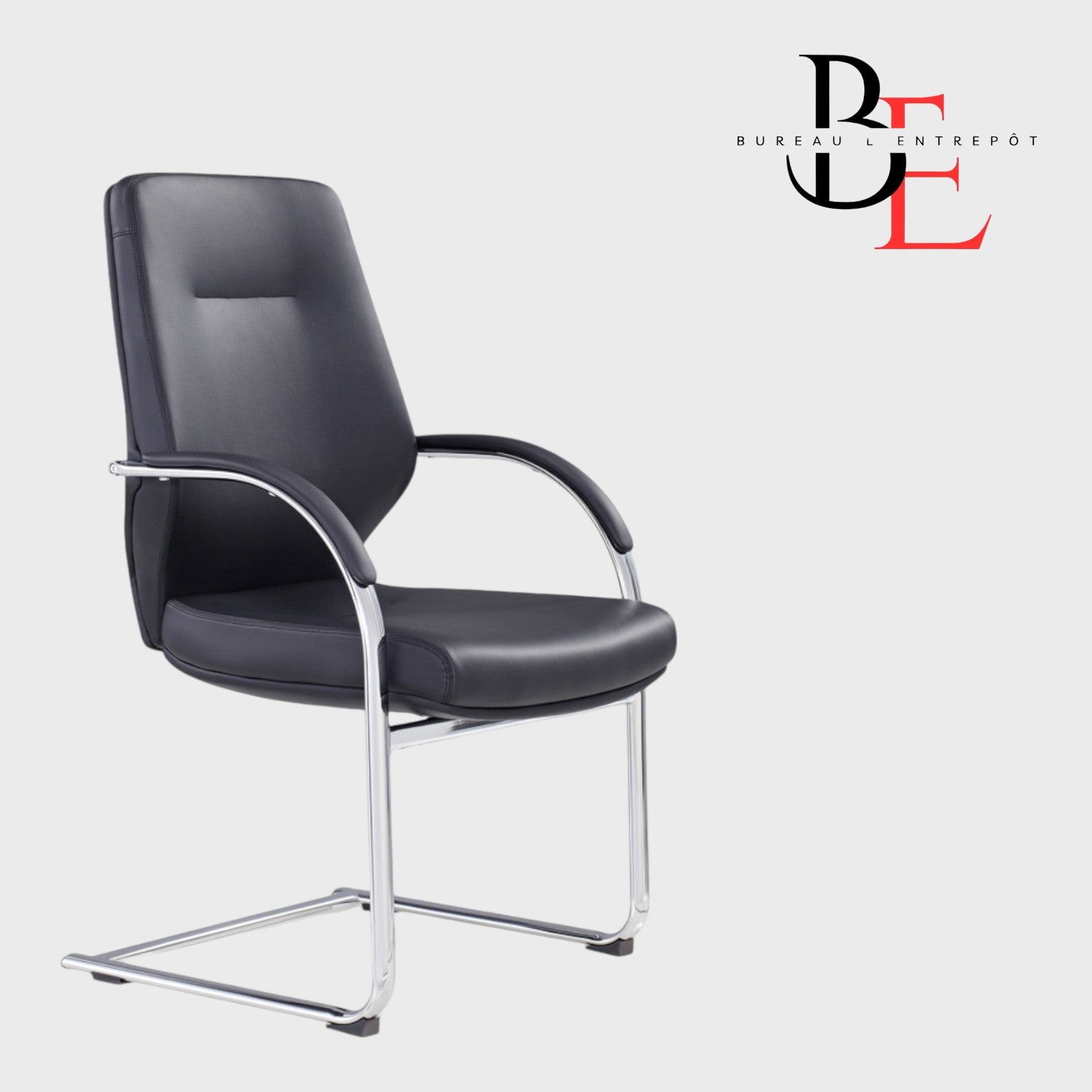 Chaise Visiteur – Piètement Chromé Cantilever | Bureau L'Entrepôt