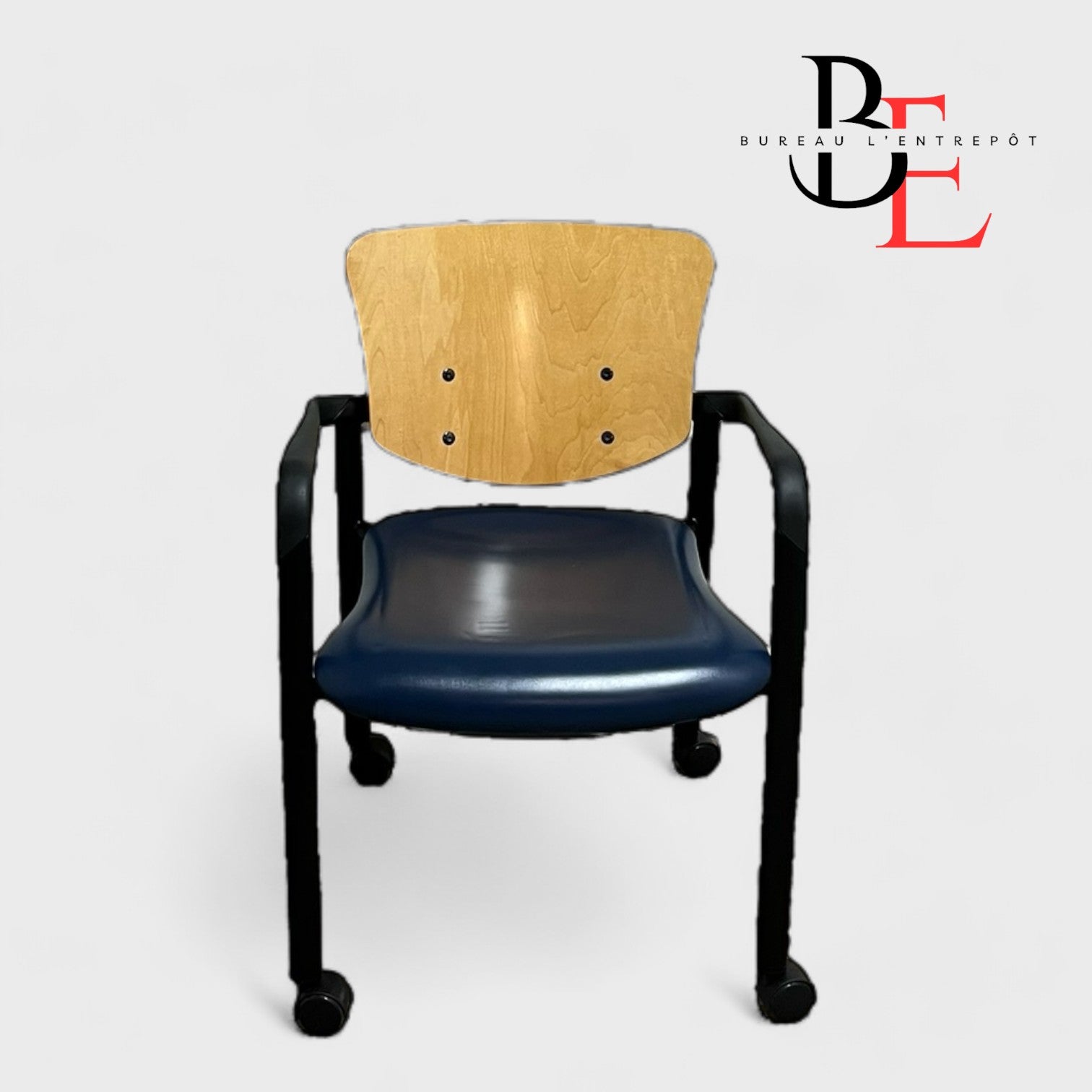 Chaise Visiteur bleu Empilable et Mobile | Bureau L'Entrepôt