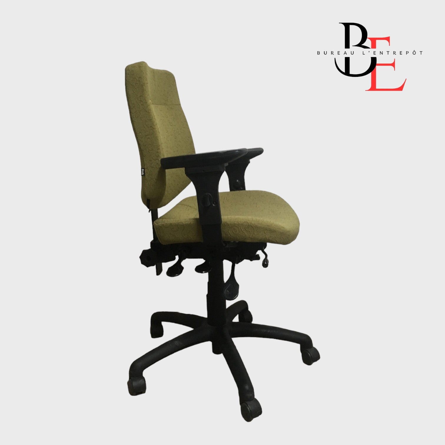 Chaise de Bureau Bouty Pneumatique Jaune-Vert | Bureau L'Entrepôt