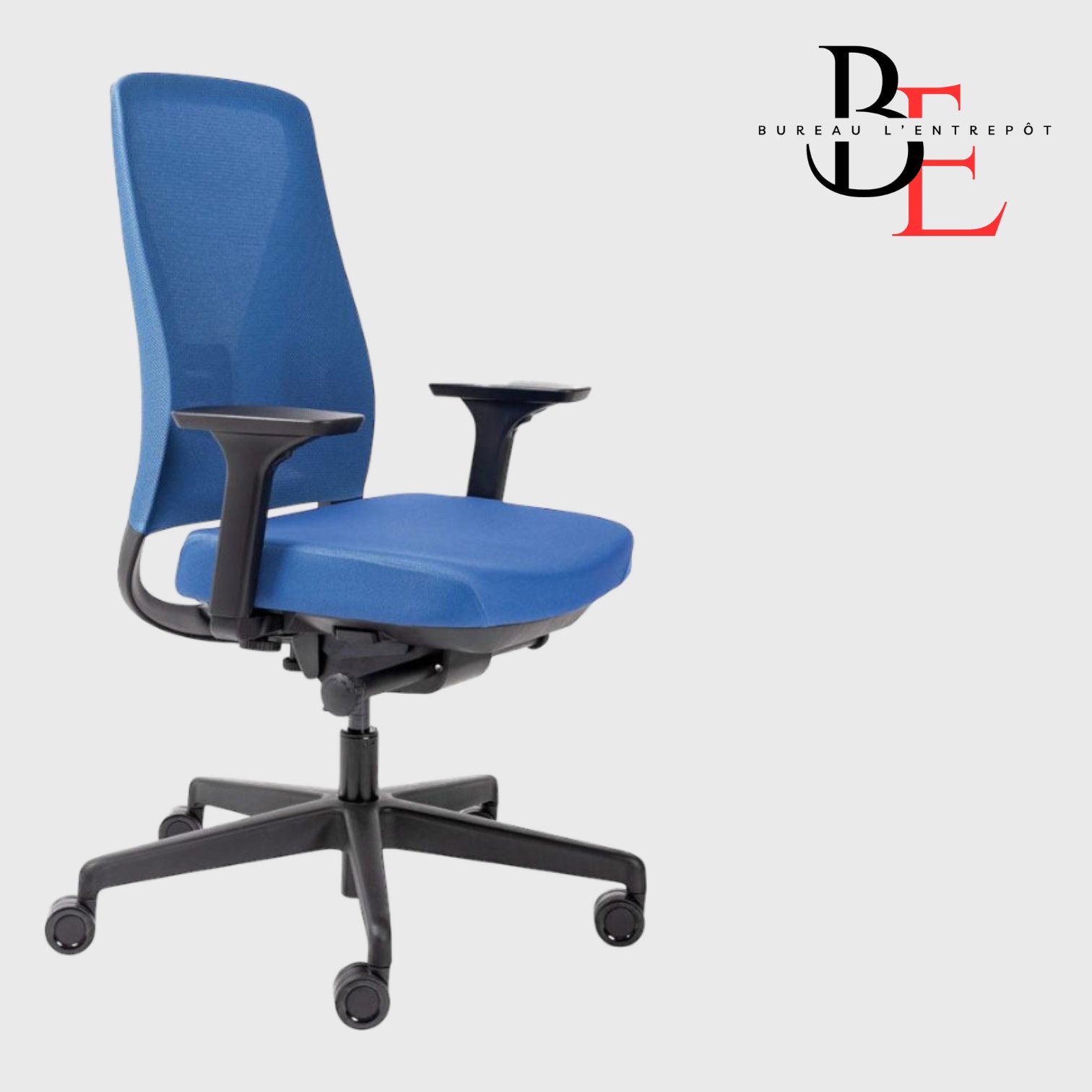 Chaise de Bureau Ergonomique  – Maille Respirante, Plastique Recyclé (100%), Support Lombaire Ajustable | Bureau L'Entrepôt