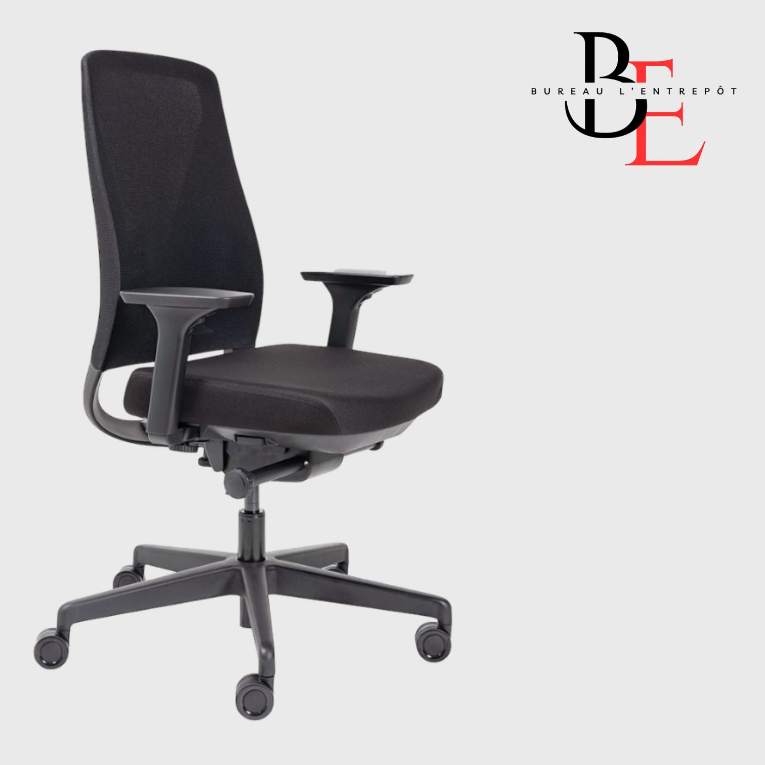 Chaise de Bureau Ergonomique  – Maille Respirante, Plastique Recyclé (100%), Support Lombaire Ajustable | Bureau L'Entrepôt