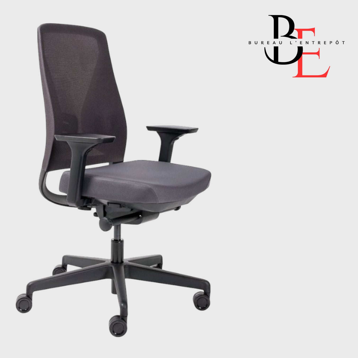 Chaise de Bureau Ergonomique  – Maille Respirante, Plastique Recyclé (100%), Support Lombaire Ajustable | Bureau L'Entrepôt