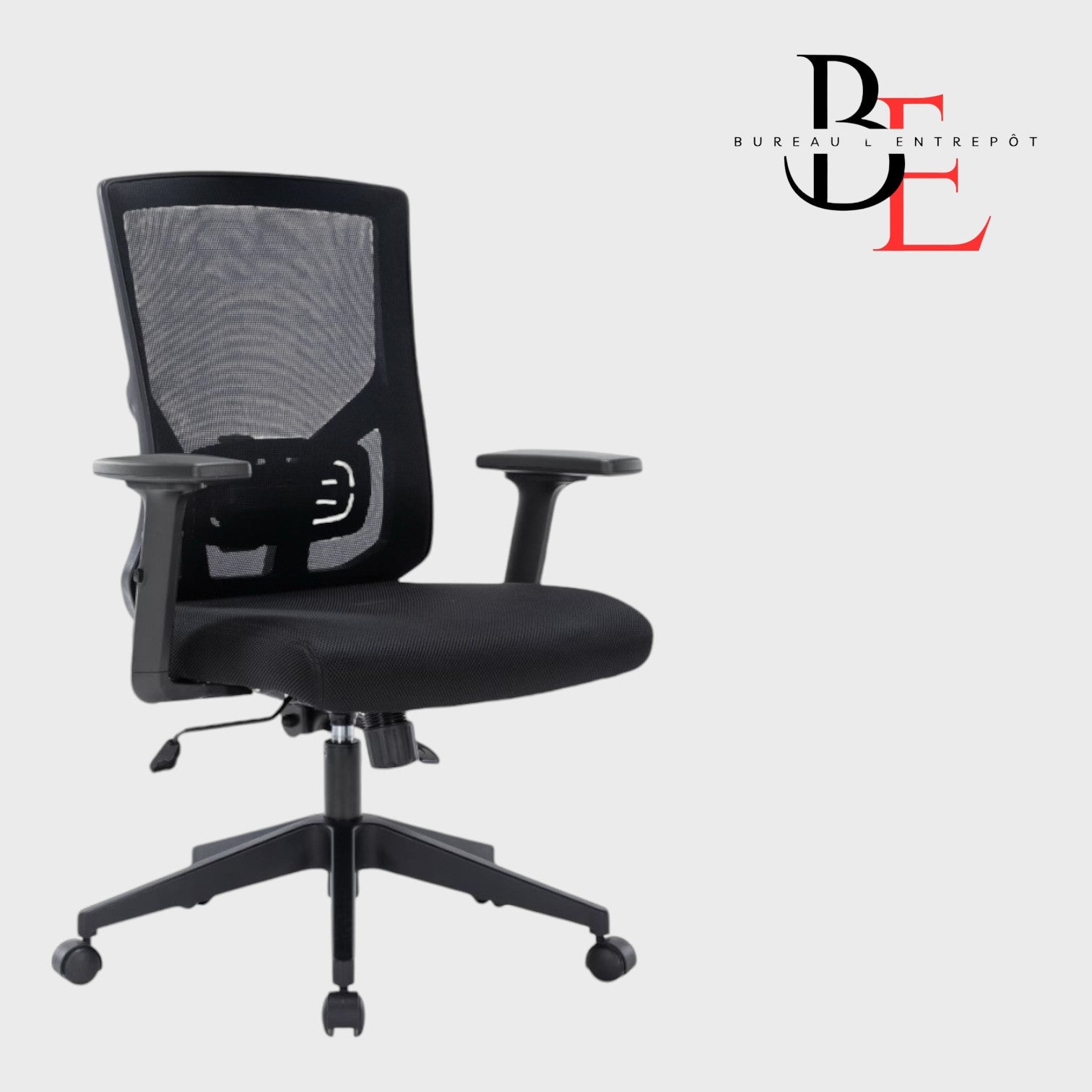 Chaise de Bureau Maille – Support Lombaire Intégré, Bras Ajustables, Ventilation Optimale | Bureau L'Entrepôt
