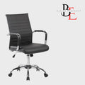 Chaise de Bureau en Cuir – Dossier Moyen, Bascule Verrouillable, Réglage Hauteur Pneumatique | Bureau L'Entrepôt 