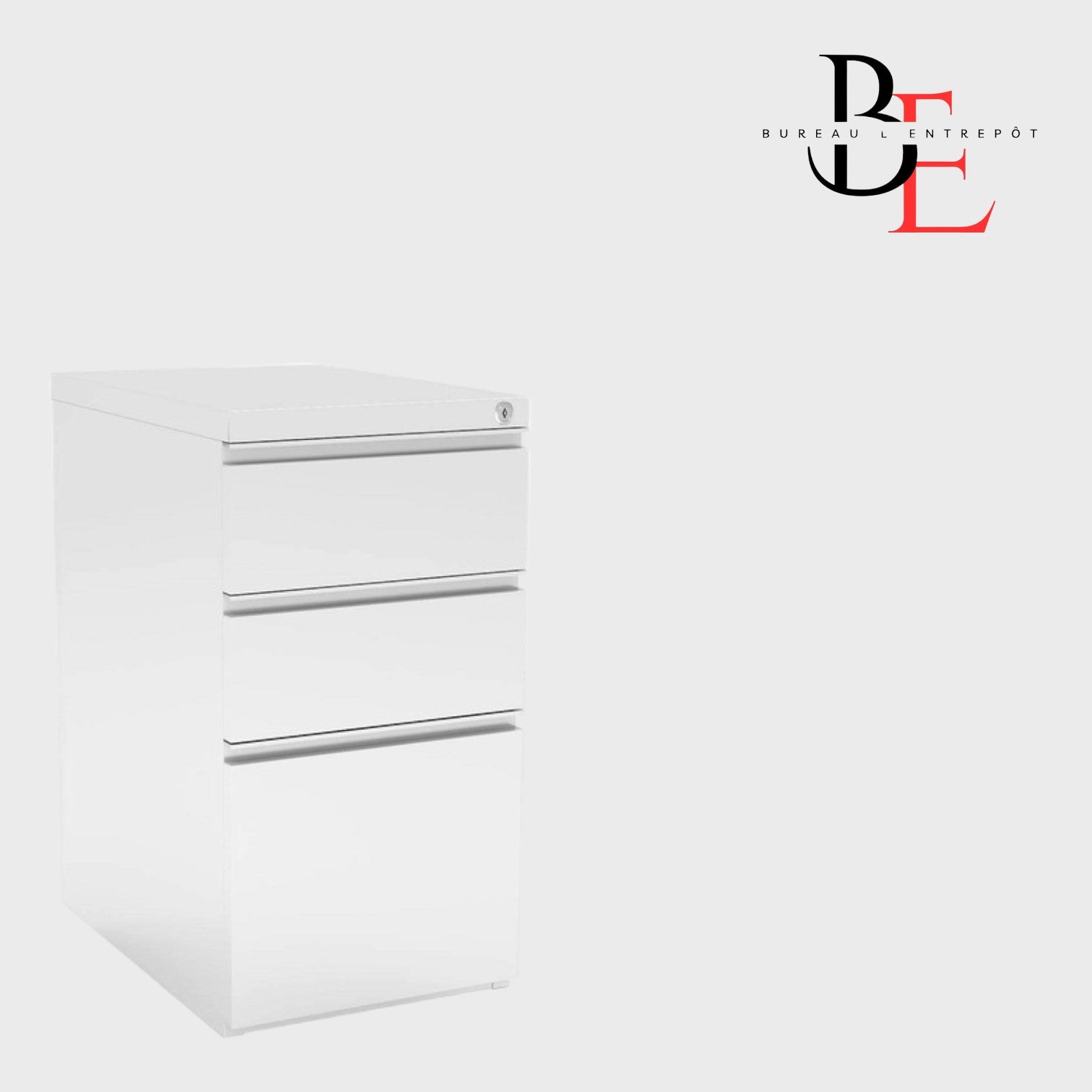 Classeur Latéral Métal 3 Tiroirs Verrouillable | Bureau L'Entrepôt