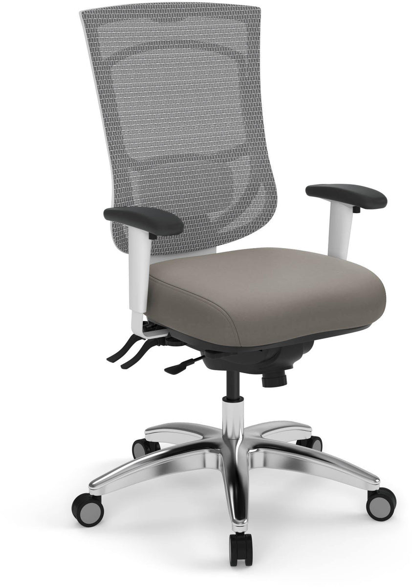 Fauteuil à Dossier Haut – Ergonomie Complète, Base Aluminium, Support Lombaire Ajustable | Bureau L'Entrepôt