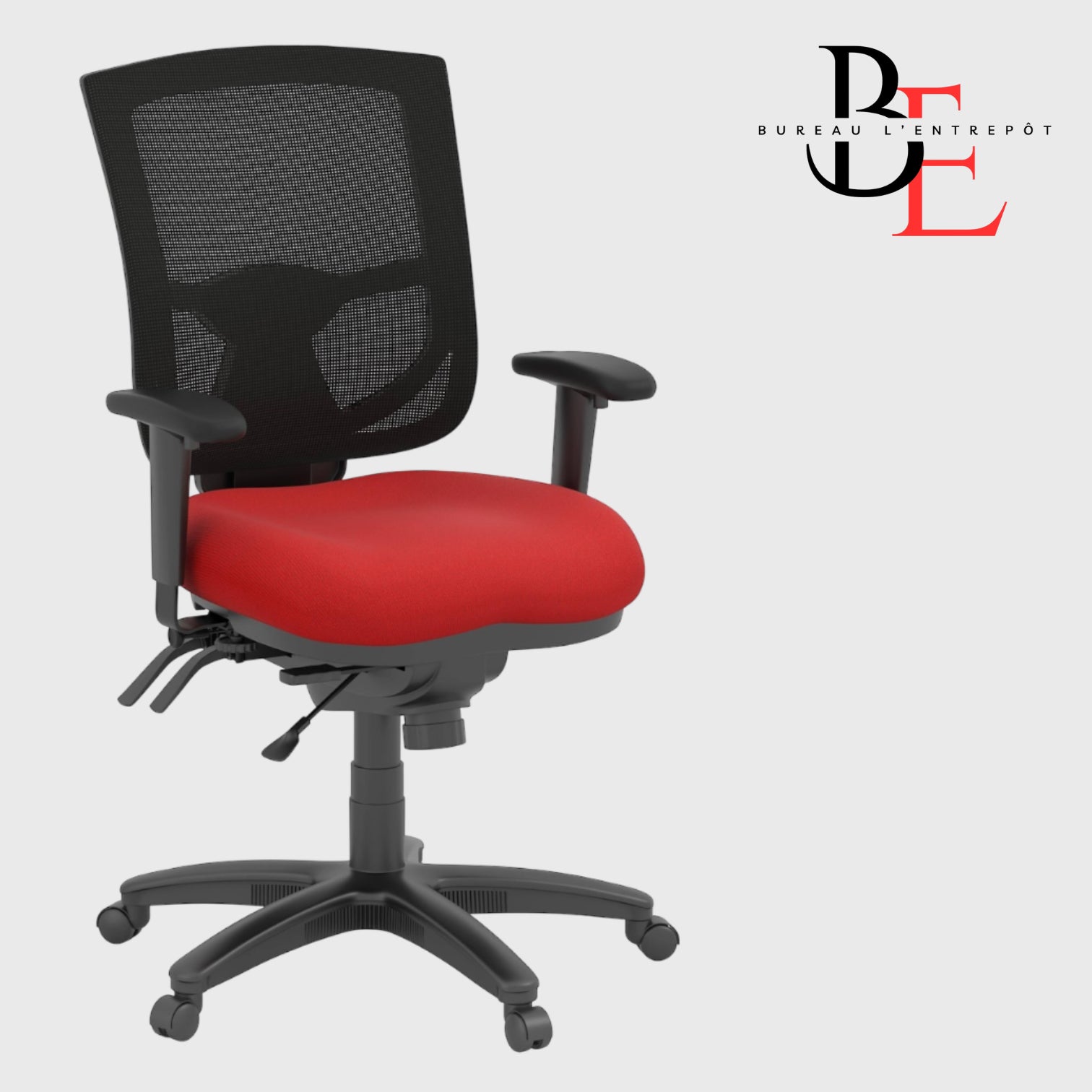 Fauteuil Exécutif à Dossier Moyen –  Maille Respirante, Mousse Moulée, Ajustements Multiples | Bureau L'Entrepôt