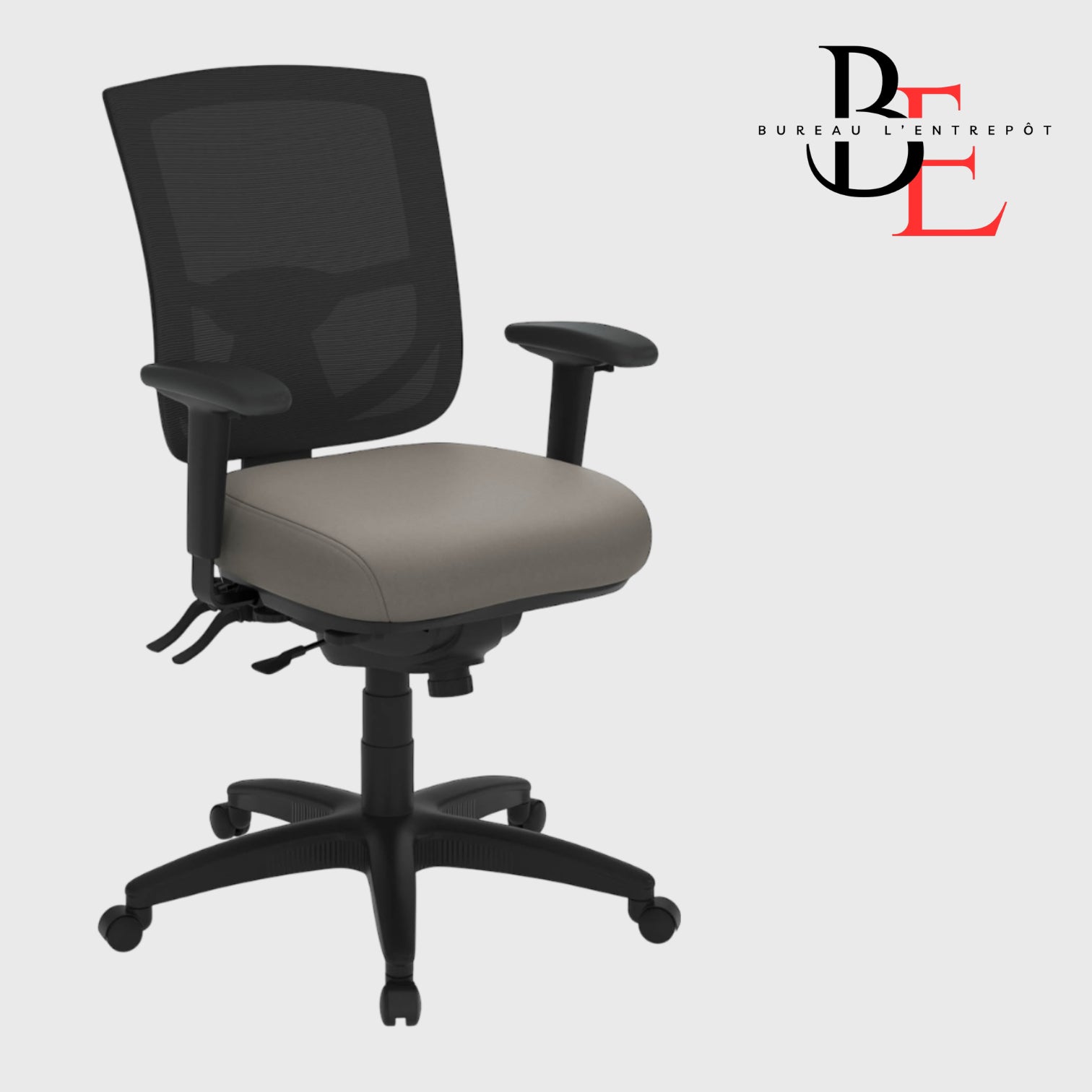 Fauteuil Exécutif à Dossier Moyen –  Maille Respirante, Mousse Moulée, Ajustements Multiples | Bureau L'Entrepôt