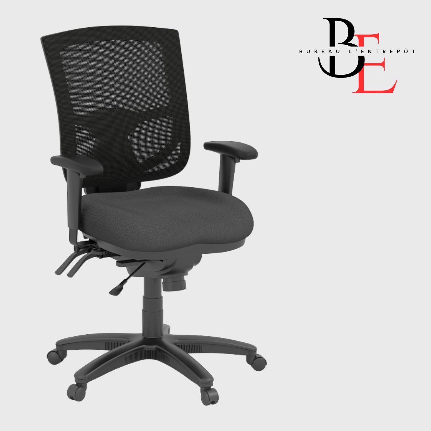 Fauteuil Exécutif à Dossier Moyen –  Maille Respirante, Mousse Moulée, Ajustements Multiples | Bureau L'Entrepôt