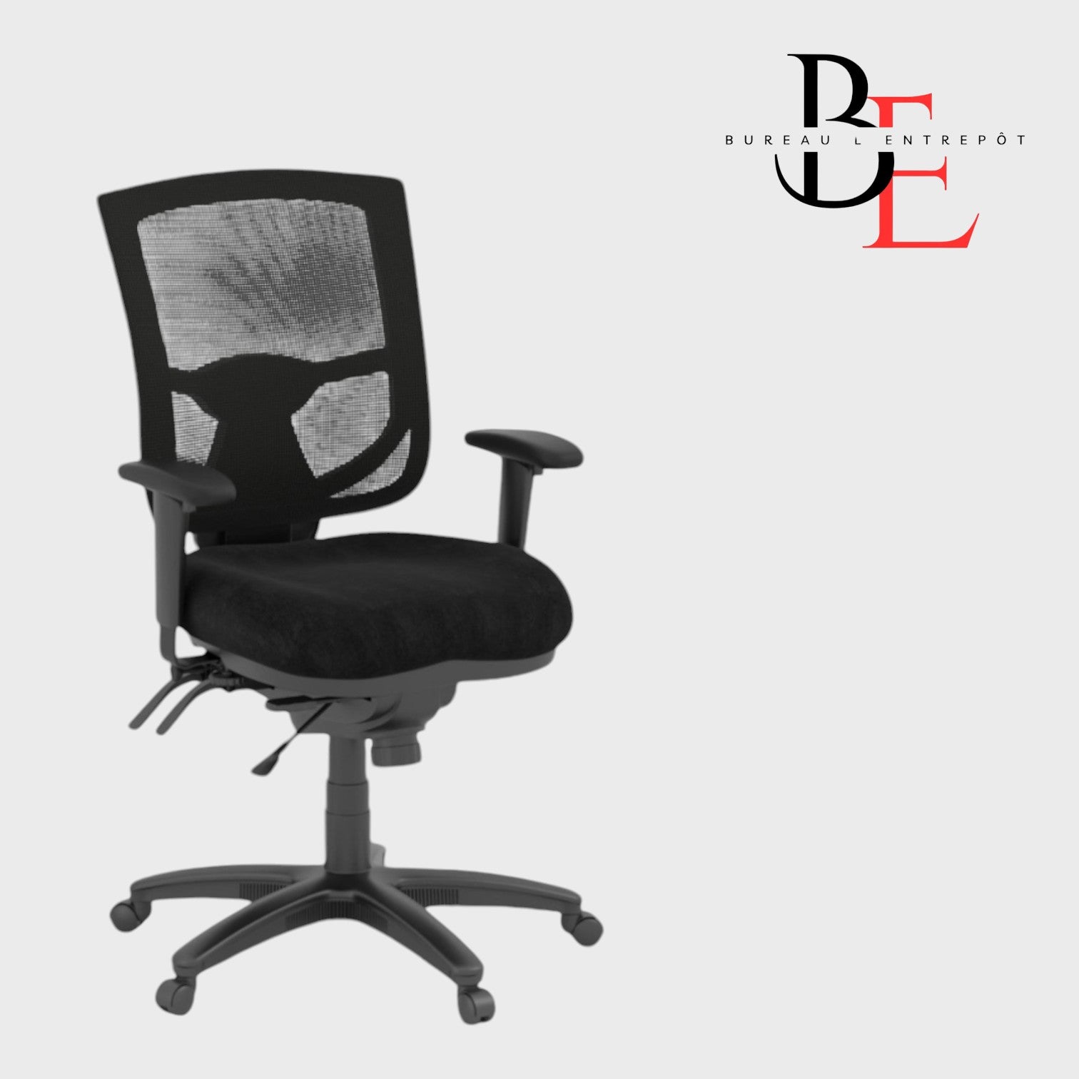Fauteuil Exécutif à Dossier Moyen –  Maille Respirante, Mousse Moulée, Ajustements Multiples | Bureau L'Entrepôt