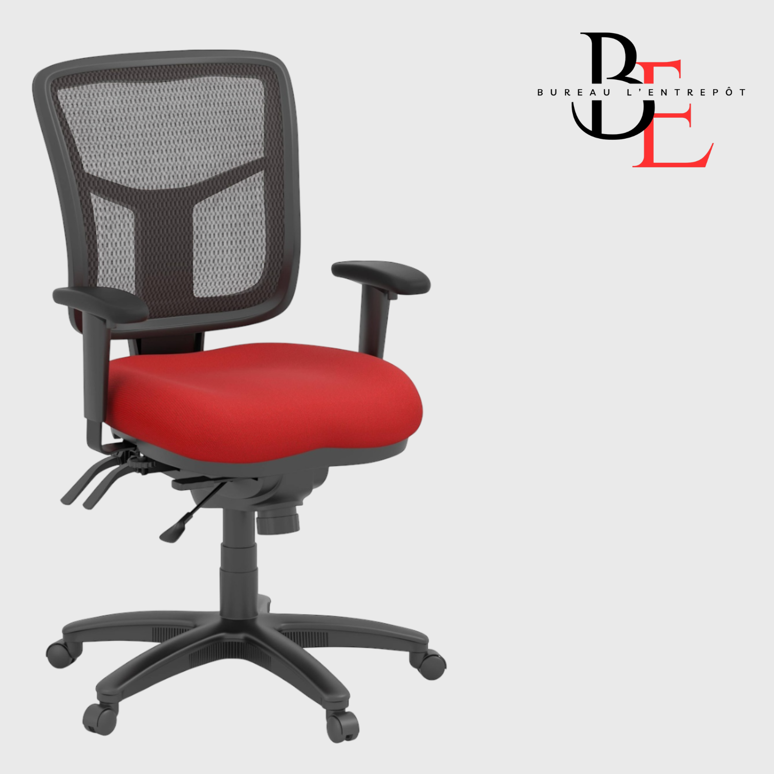 Fauteuil Exécutif à Dossier Moyen – Maille Respirante, Mousse Moulée, Ajustements sur Mesure | Bureau L'Entrepôt