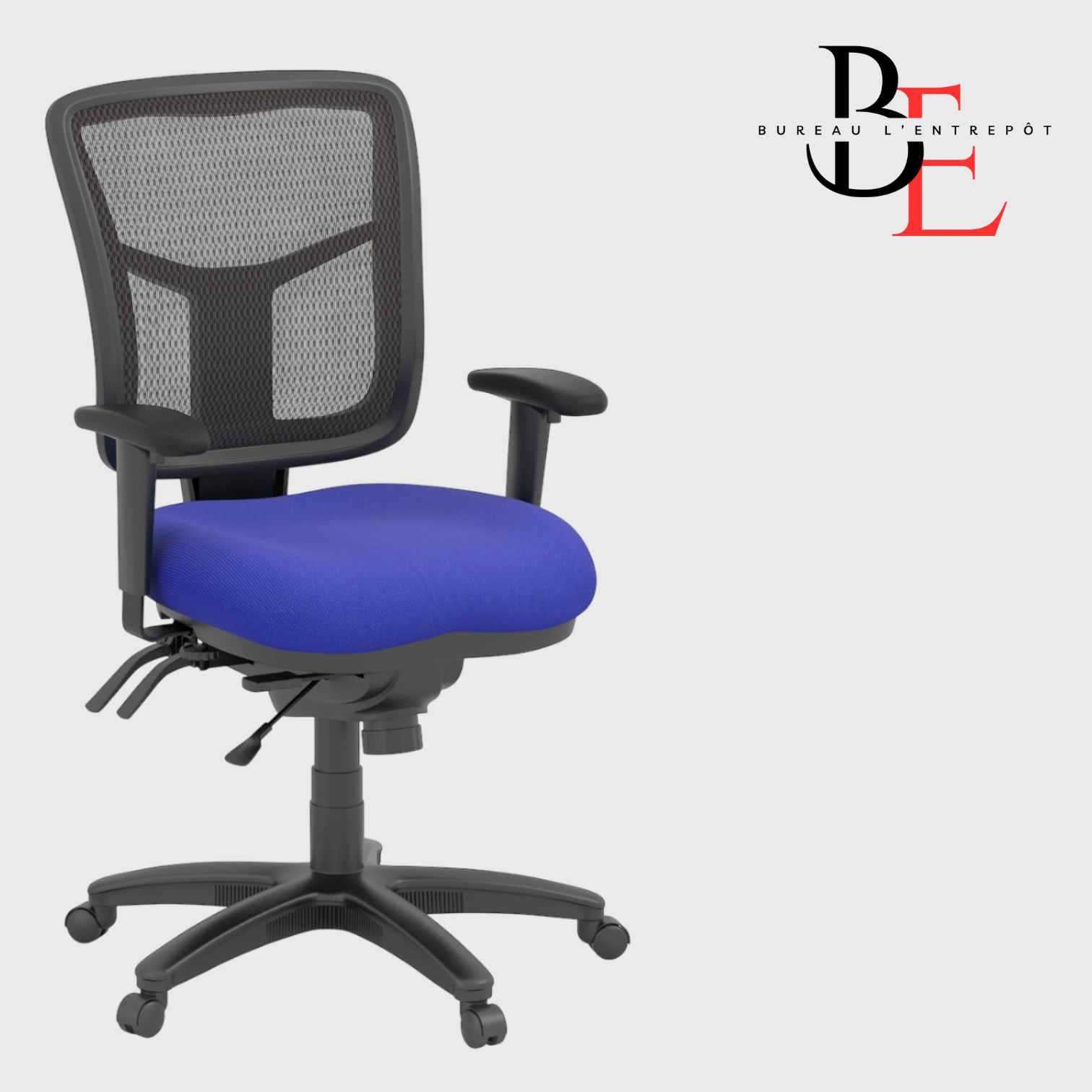 Fauteuil Exécutif à Dossier Moyen – Maille Respirante, Mousse Moulée, Ajustements sur Mesure | Bureau L'Entrepôt