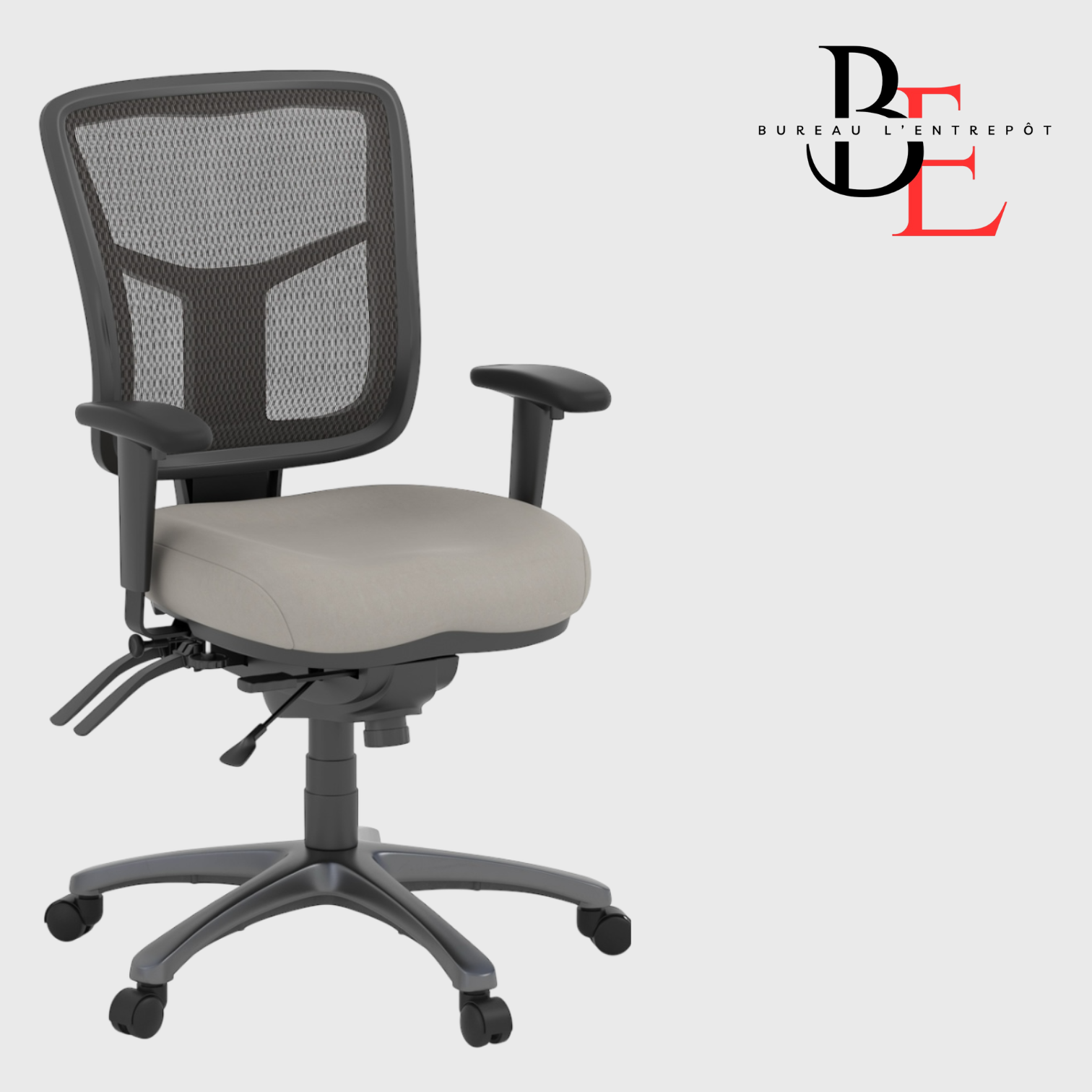 Fauteuil Exécutif à Dossier Moyen – Maille Respirante, Mousse Moulée, Ajustements sur Mesure | Bureau L'Entrepôt
