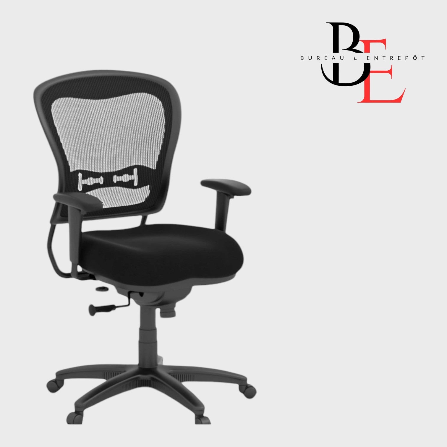 Fauteuil Inclinable à Dossier Moyen – Maille Épousant Courbe de la Colonne, Ajustements Multiples, Bascule Verrouillable | Bureau L'Entrepôt