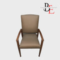 Fauteuil Visiteur Rembourré Accoudoirs Bois Brun  | Bureau L'Entrepôt