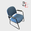 Fauteuil Visiteur Rembourré Bleu Vif  | Bureau L'Entrepôt