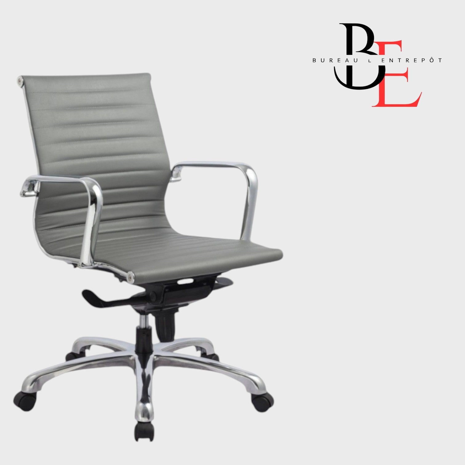 Fauteuil de Bureau à Dossier Moyen – Bascule Verrouillable, Tension Réglable | Bureau L'Entrepôt