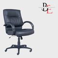 Fauteuil de Bureau à Dossier Moyen – Rembourrage Épais Contours, Cuir Synthétique Durable, Contrôle Tension Bascule | Bureau L'Entrepôt
