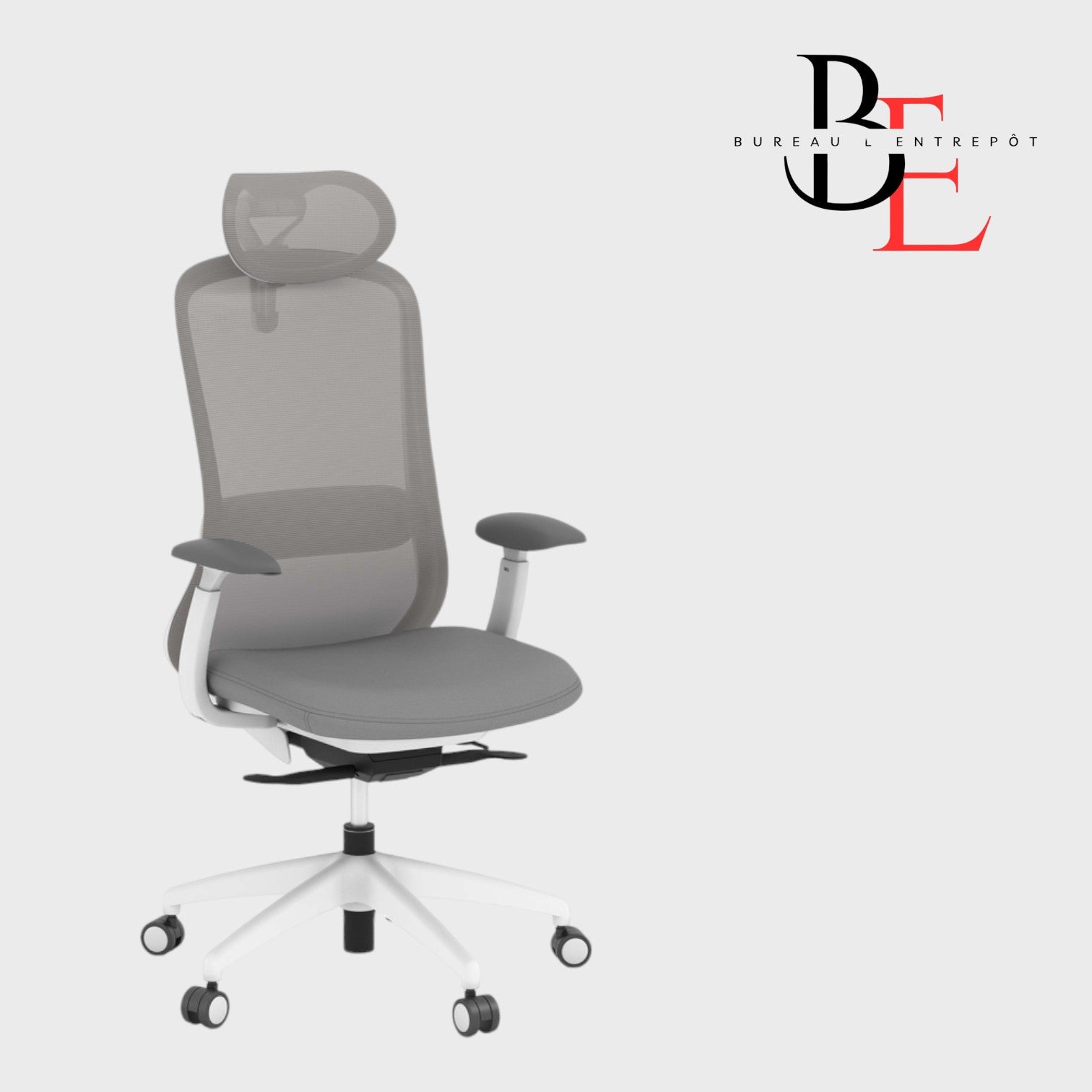 Fauteuil de Bureau Ergonomique  – Bascule Activée par le Poids, Soutien Lombaire Ajustable, Bras 4D | Bureau L'Entrepôt