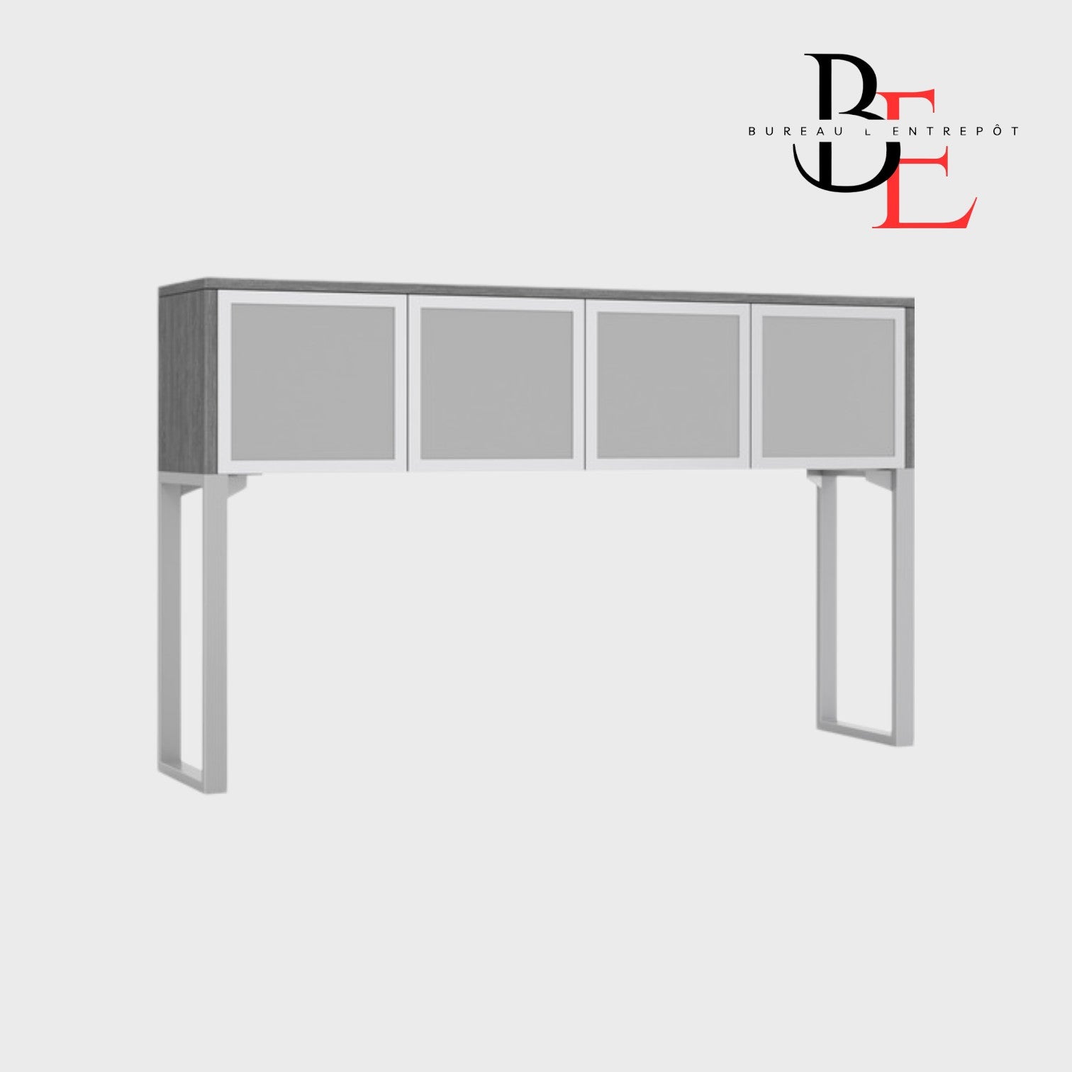 Huche Rangement Fermé Verre 4 Portes | Bureau L'Entrepôt