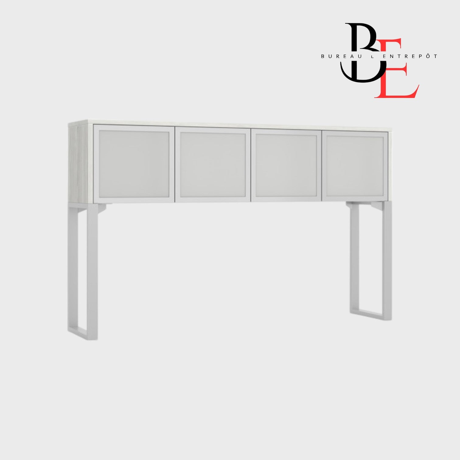 Huche Rangement Fermé Verre 4 Portes | Bureau L'Entrepôt