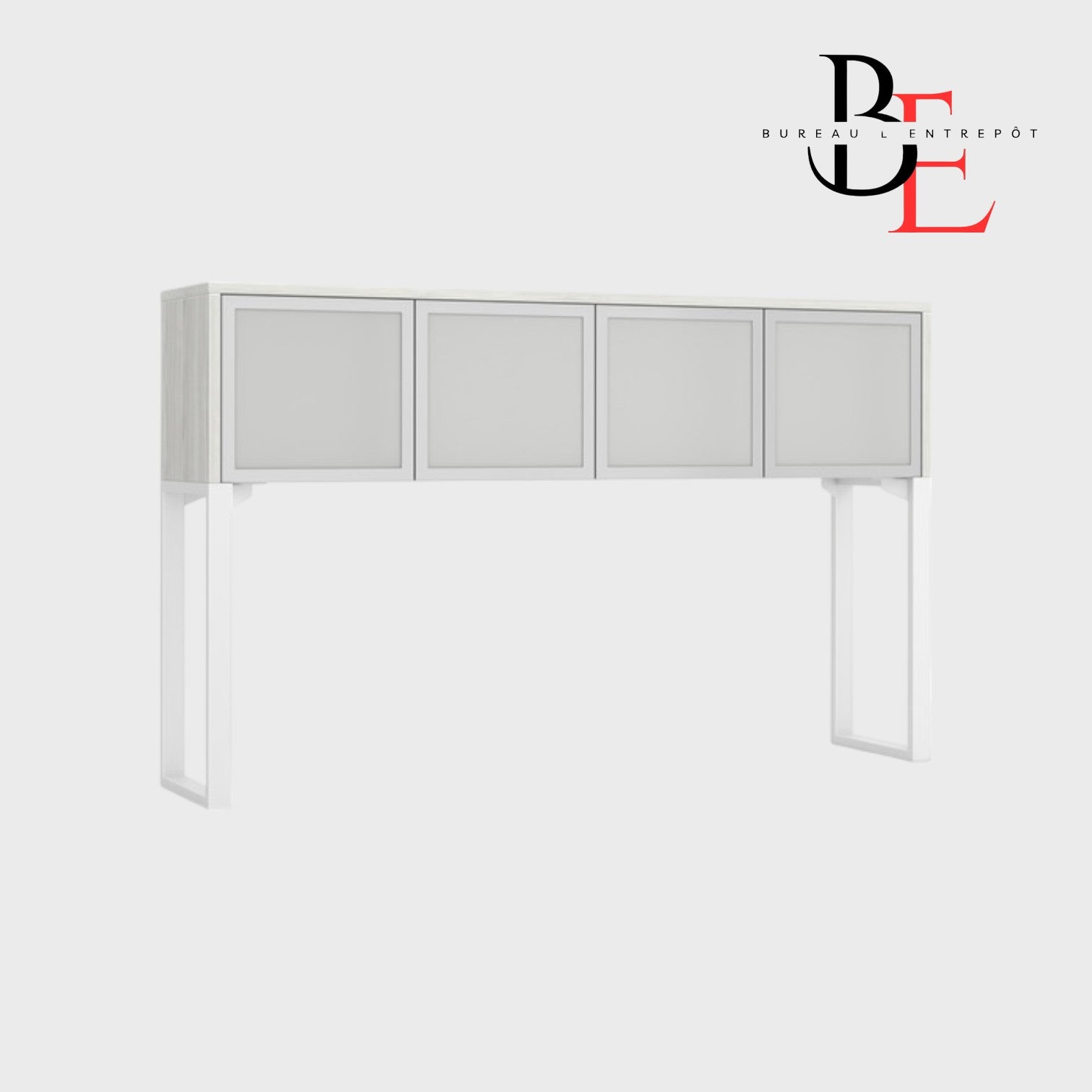 Huche Rangement Fermé Verre 4 Portes | Bureau L'Entrepôt