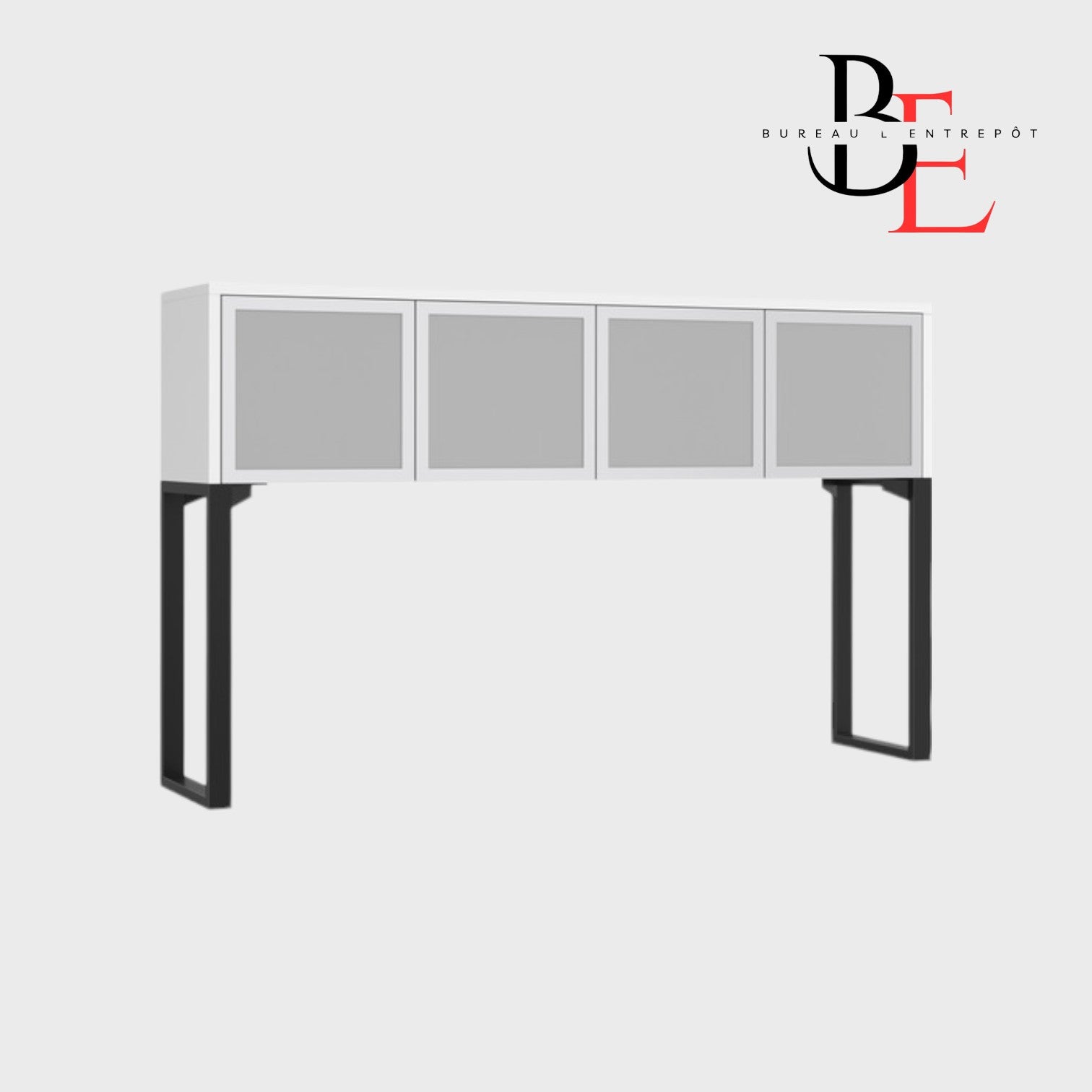 Huche Rangement Fermé Verre 4 Portes | Bureau L'Entrepôt