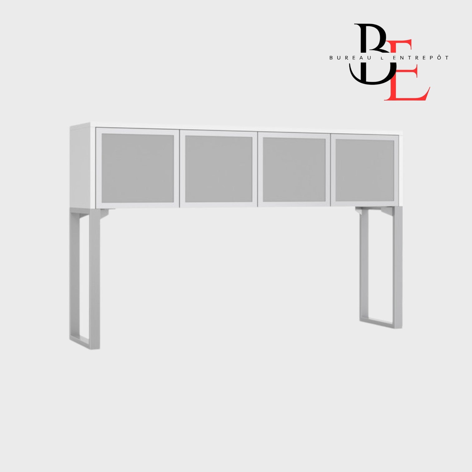 Huche Rangement Fermé Verre 4 Portes | Bureau L'Entrepôt