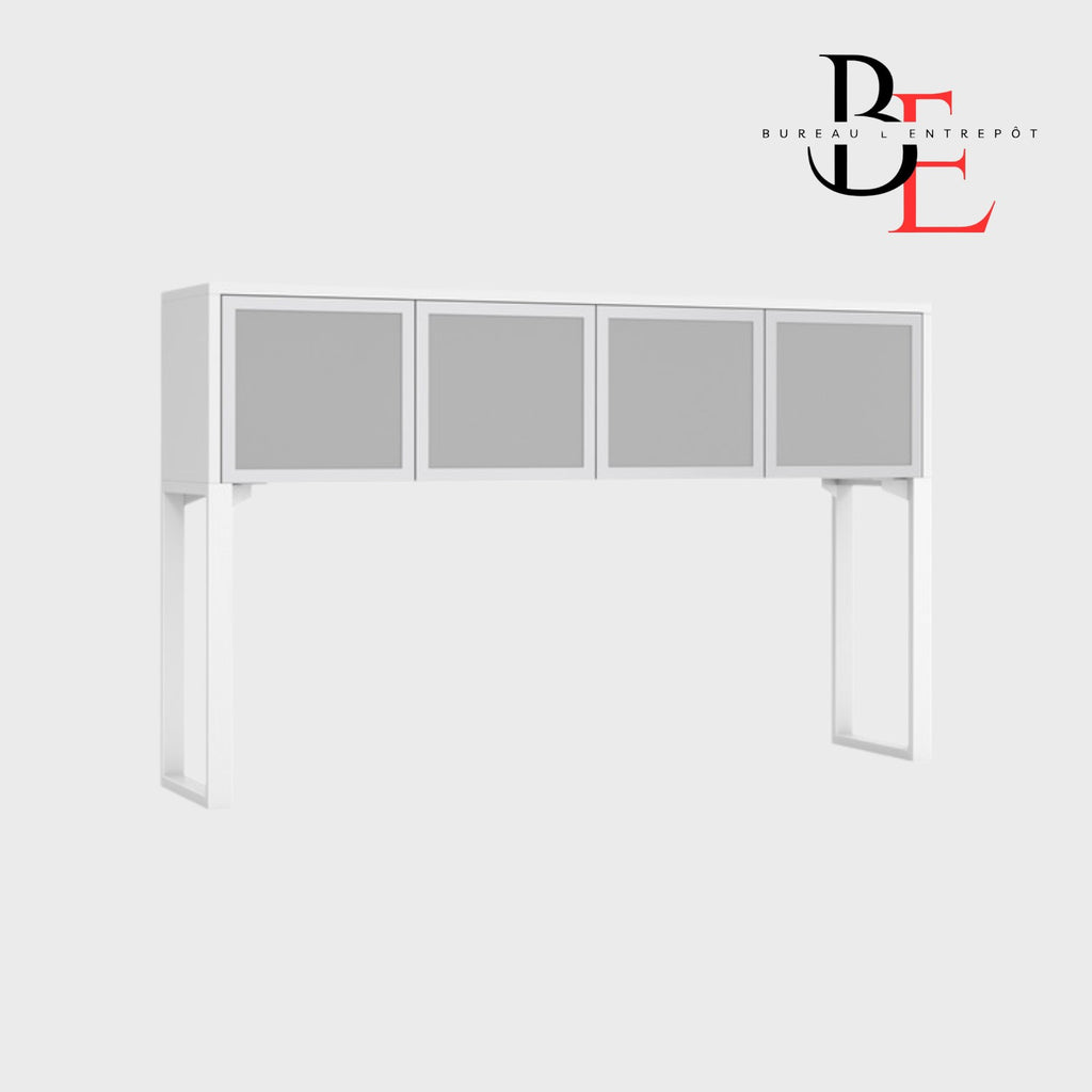 Huche Rangement Fermé Verre 4 Portes | Bureau L'Entrepôt