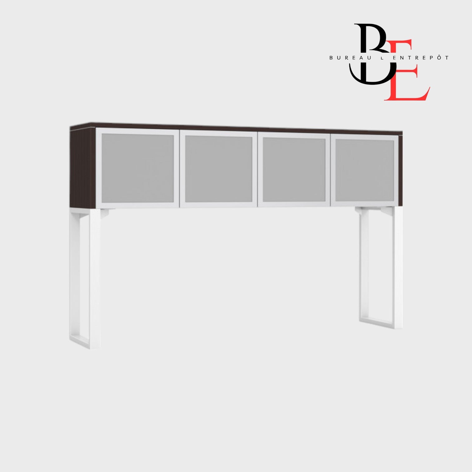 Huche Rangement Fermé Verre 4 Portes | Bureau L'Entrepôt