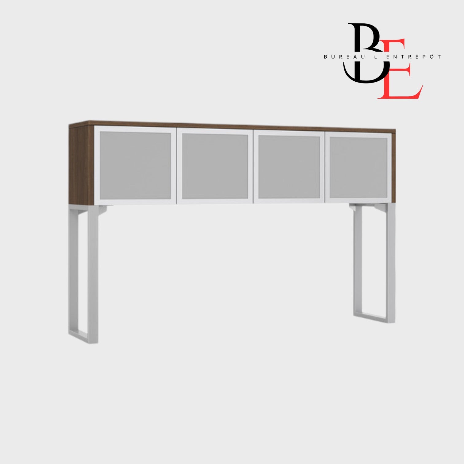 Huche Rangement Fermé Verre 4 Portes | Bureau L'Entrepôt