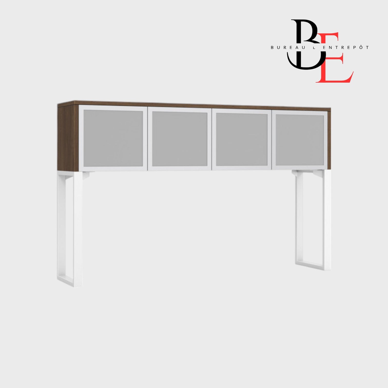 Huche Rangement Fermé Verre 4 Portes | Bureau L'Entrepôt
