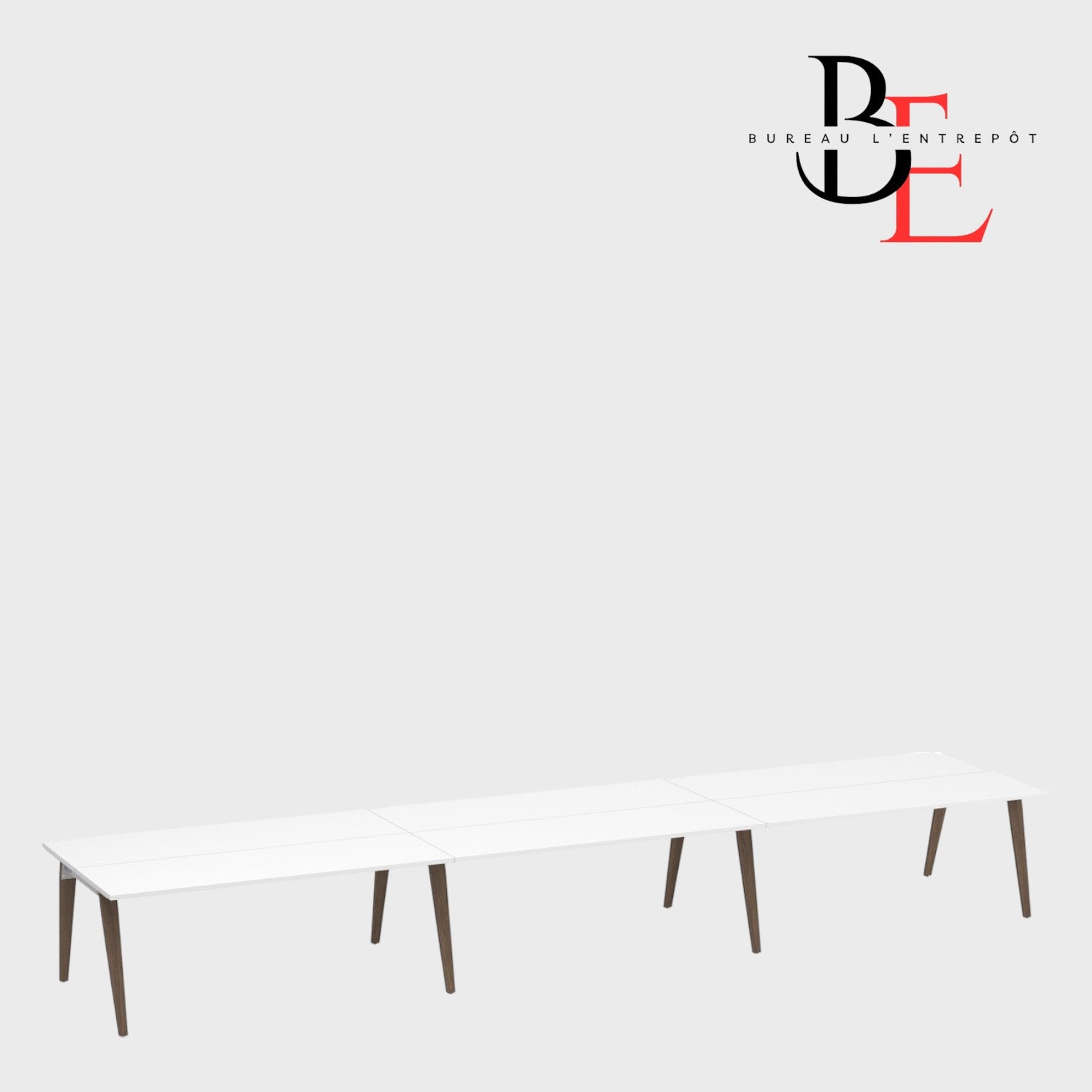 Poste de Travail Collaboratif Linéaire 6 Places | Bureau L'Entrepôt