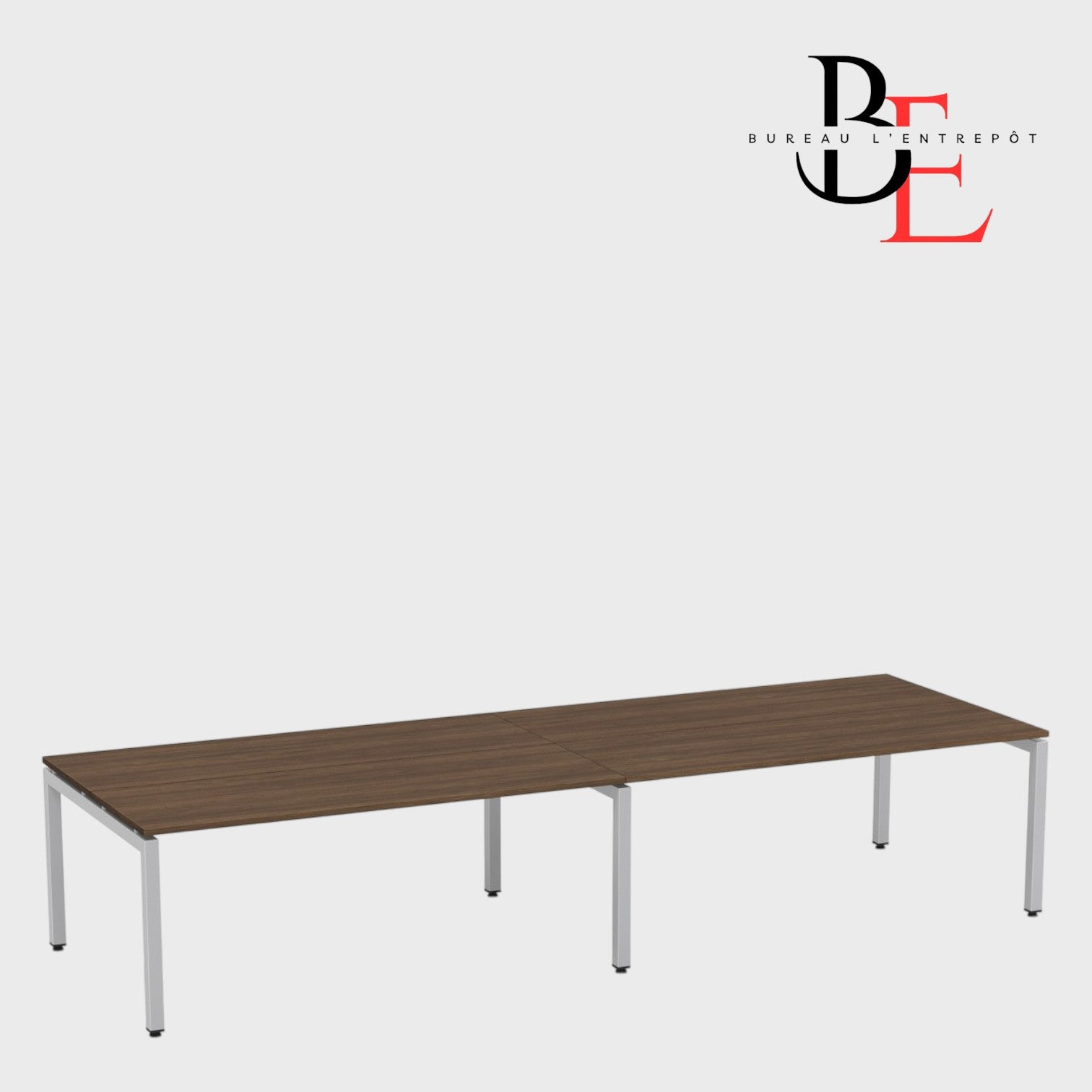 Poste de Travail Quadruple – Espace de Travail 24" x 72" par Personne | Bureau L'Entrepôt