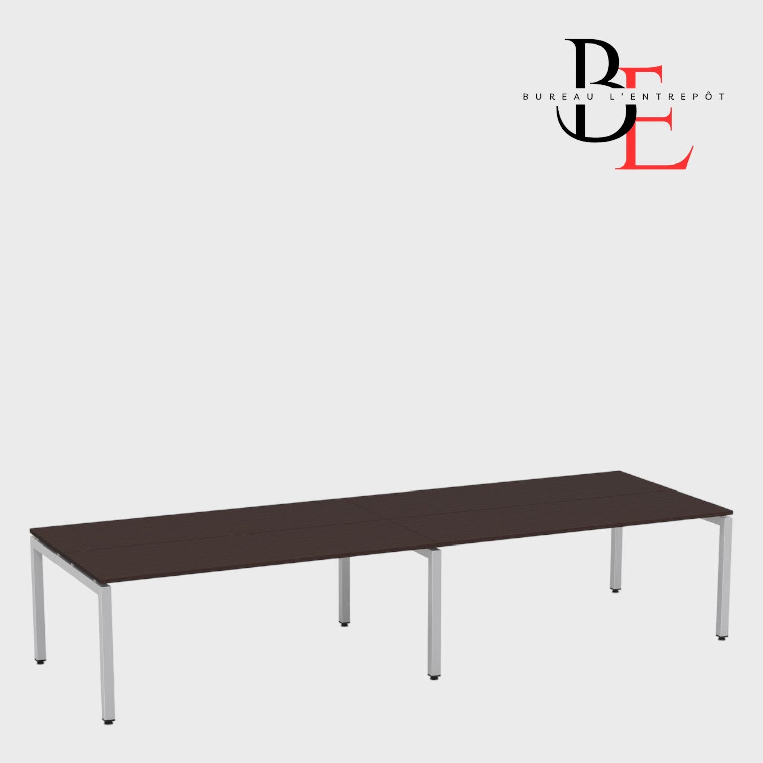 Poste de Travail Quadruple – Espace de Travail 24" x 72" par Personne | Bureau L'Entrepôt