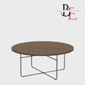 Table Basse Ronde – Piètement Fil Métal Noir | Bureau L'Entrepôt