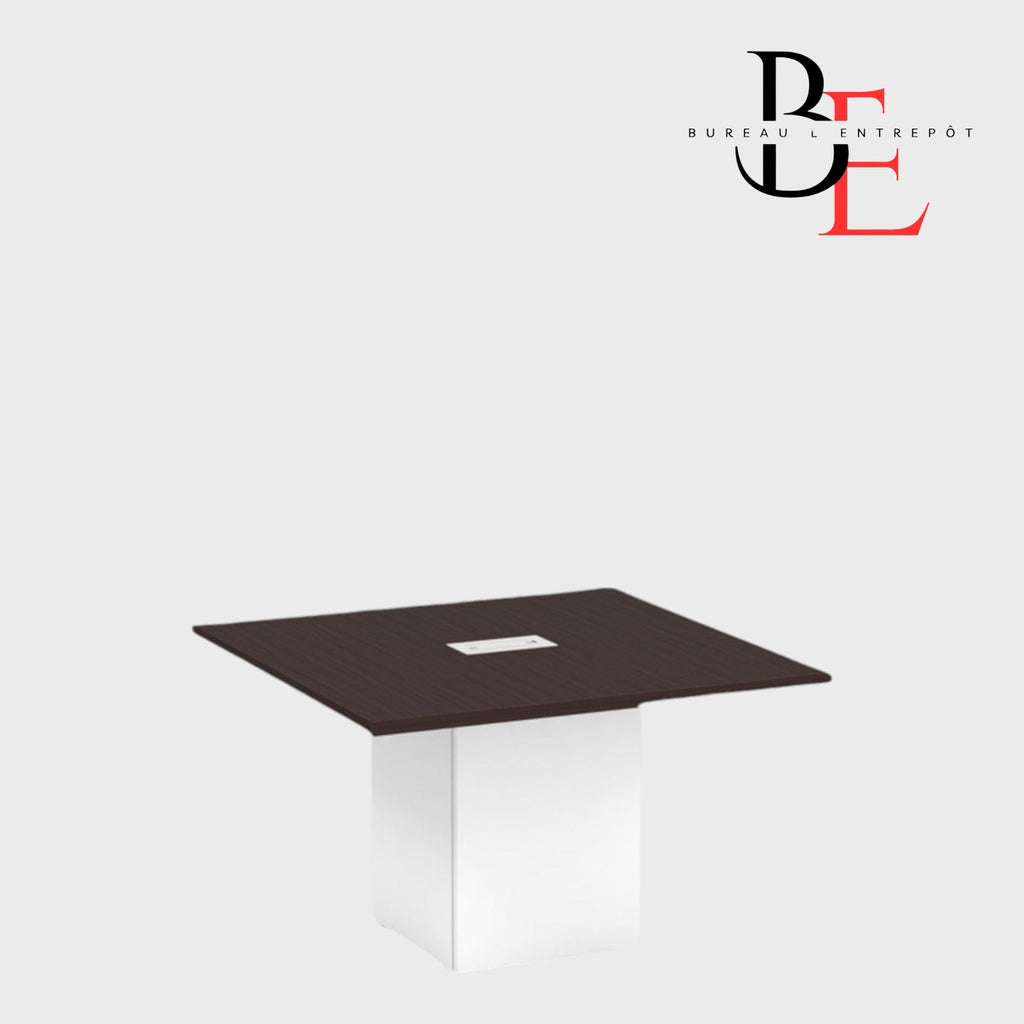 Table de Conférence Carrée – Base Cube Centrale | Bureau L'Entrepôt