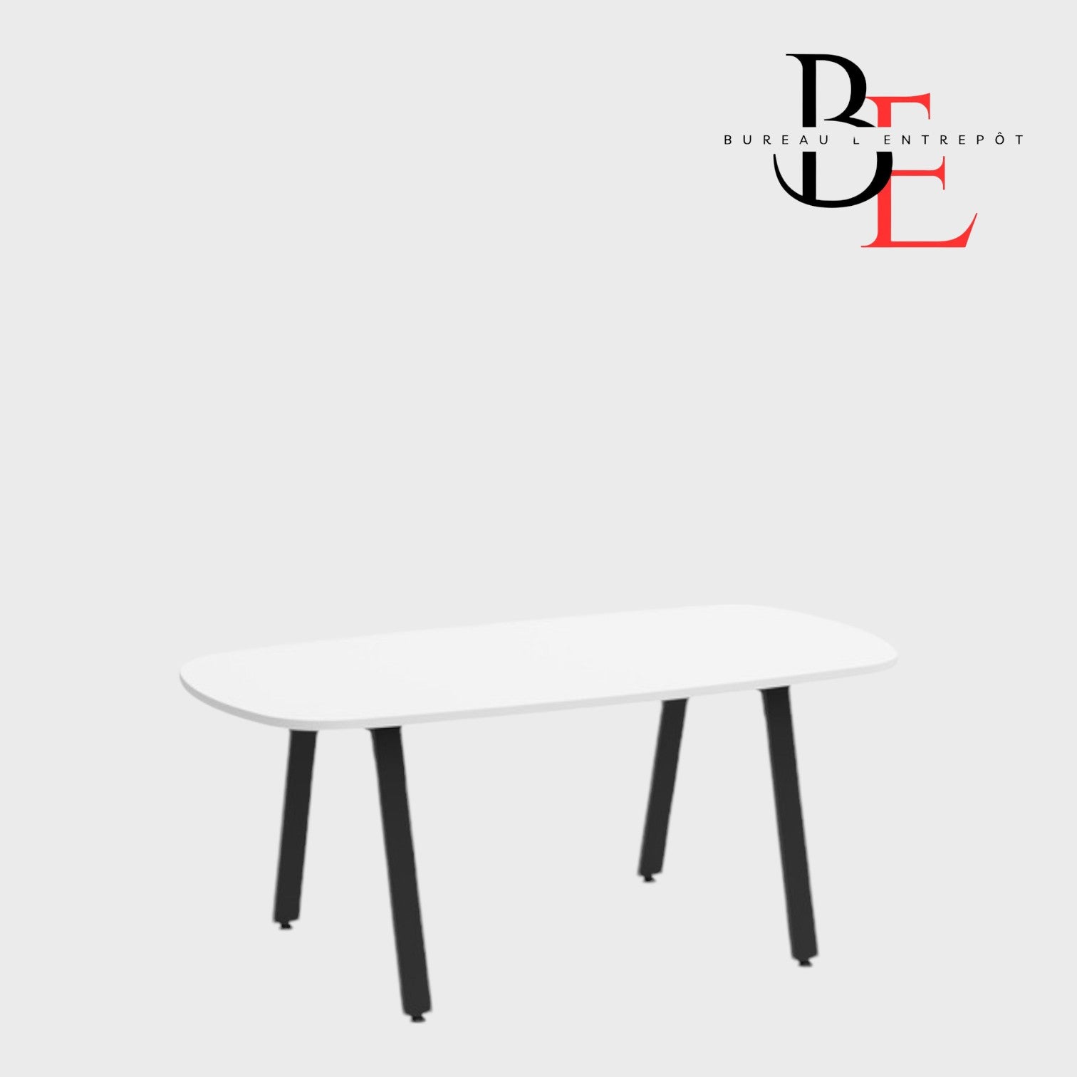 Table de Conférence Ovale - Pieds Obliques | Bureau L'Entrepôt