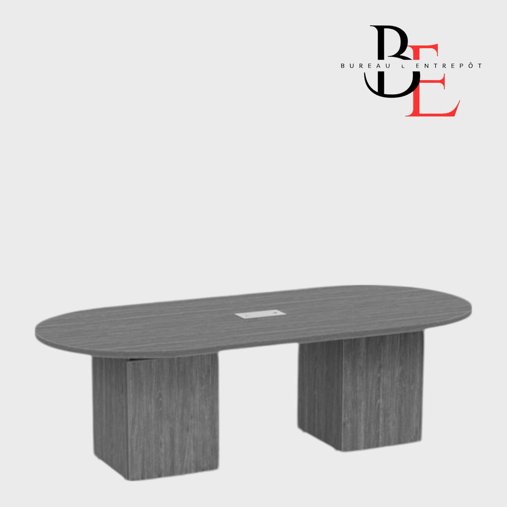 Table de Conférence Ovale – Bases Cubes | Bureau L'Entrepôt