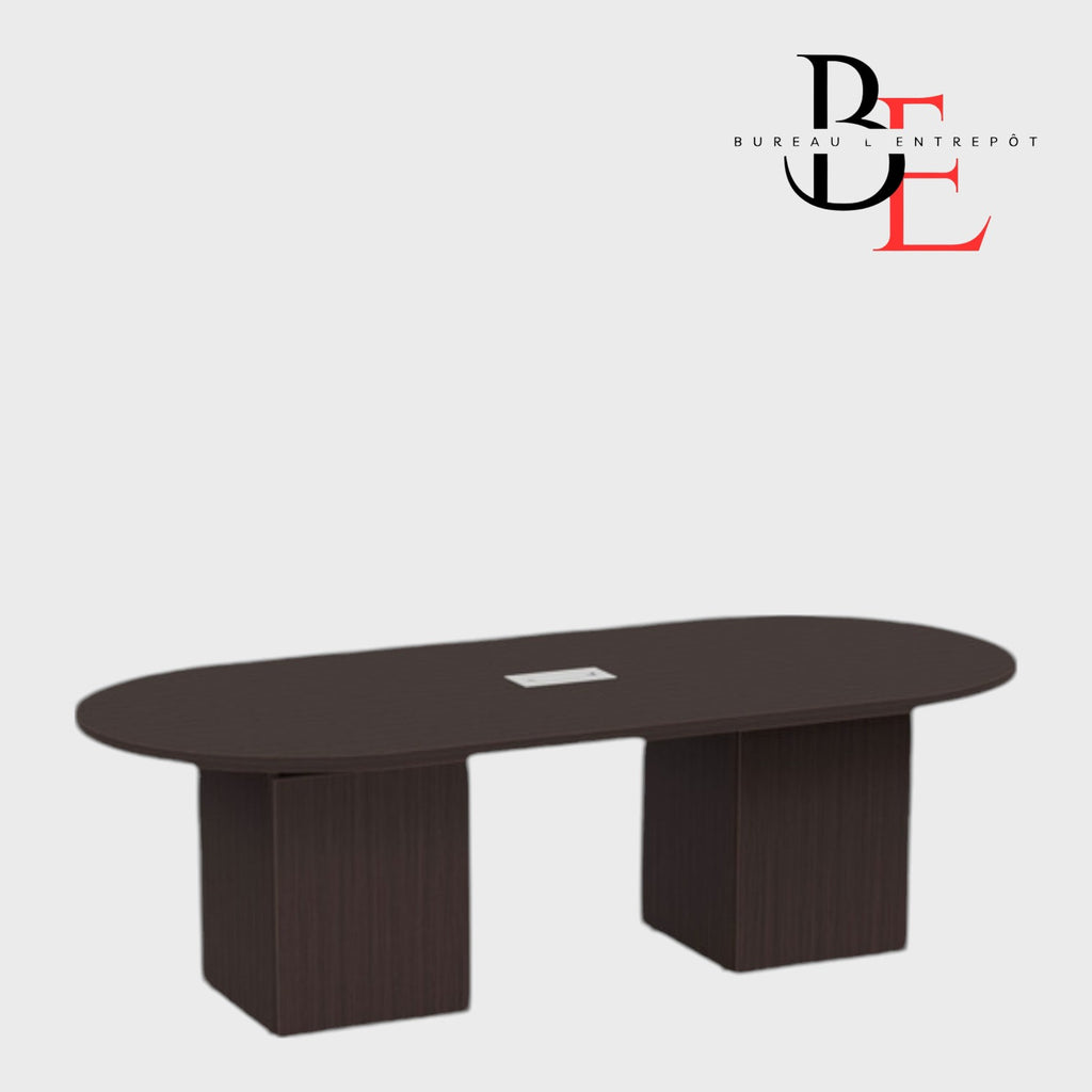 Table de Conférence Ovale – Bases Cubes | Bureau L'Entrepôt
