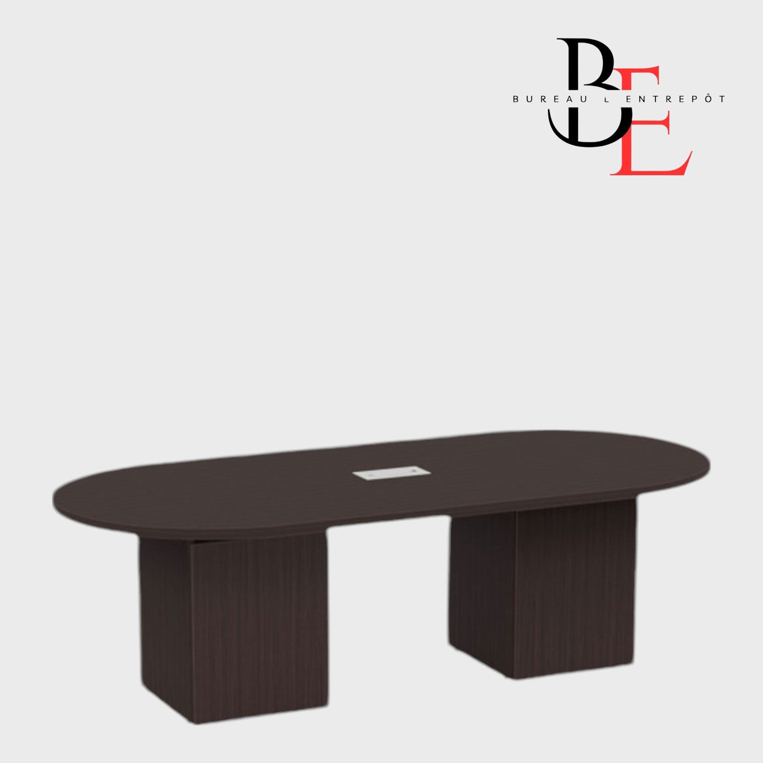 Table de Conférence Ovale – Bases Cubes | Bureau L'Entrepôt