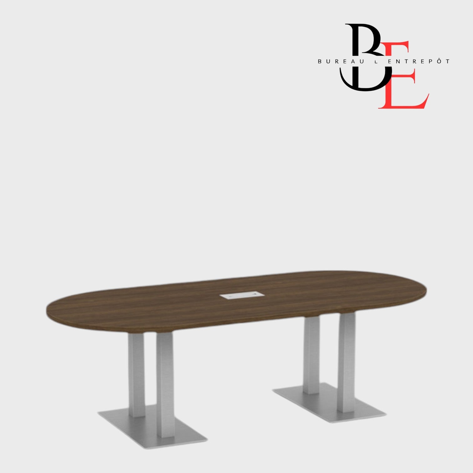 Table de Conférence Ovale, Gestion de Câbles | Bureau L'Entrepôt