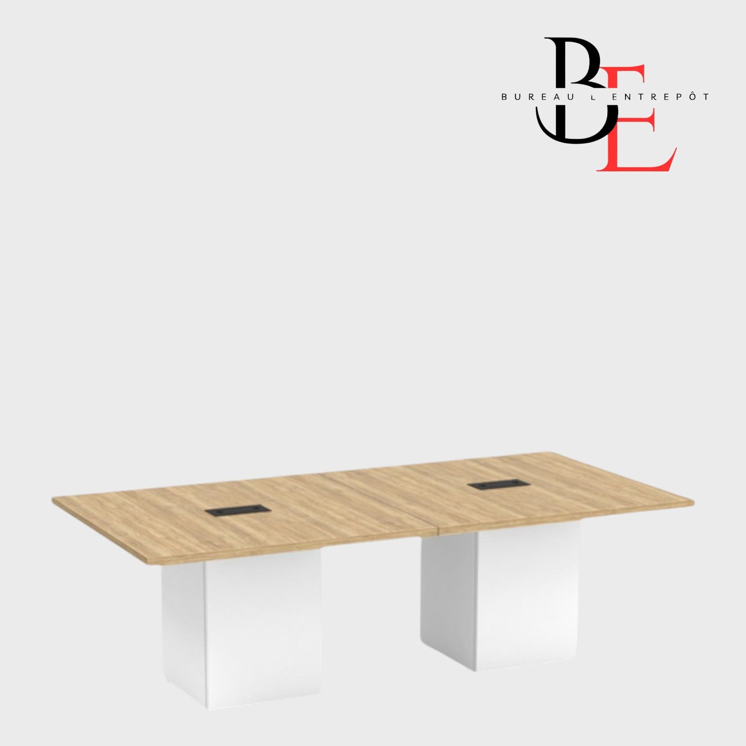 Table de Conférence Rectangulaire – Bases Cube | Bureau L'Entrepôt