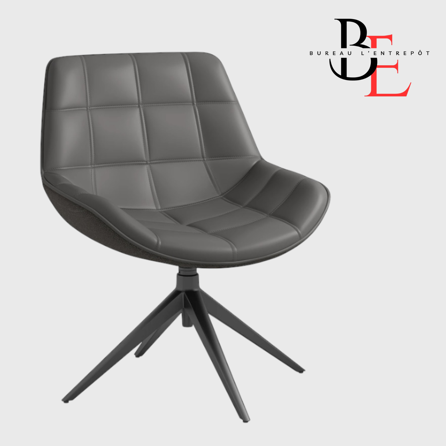 Chaise d'Accueil –  Revêtement Cuir Synthétique Antimicrobien, Base Métal 4 Branches - BL8201