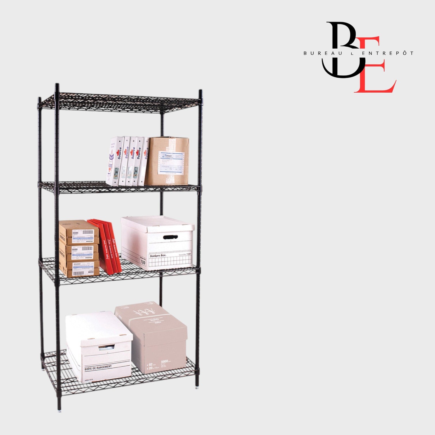 Étagère de Rangement Métallique | Bureau L'Entrepôt